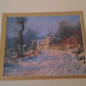Museum Art Masterpieces Currier & Ives Snow Scene Tin Type Print 9x12